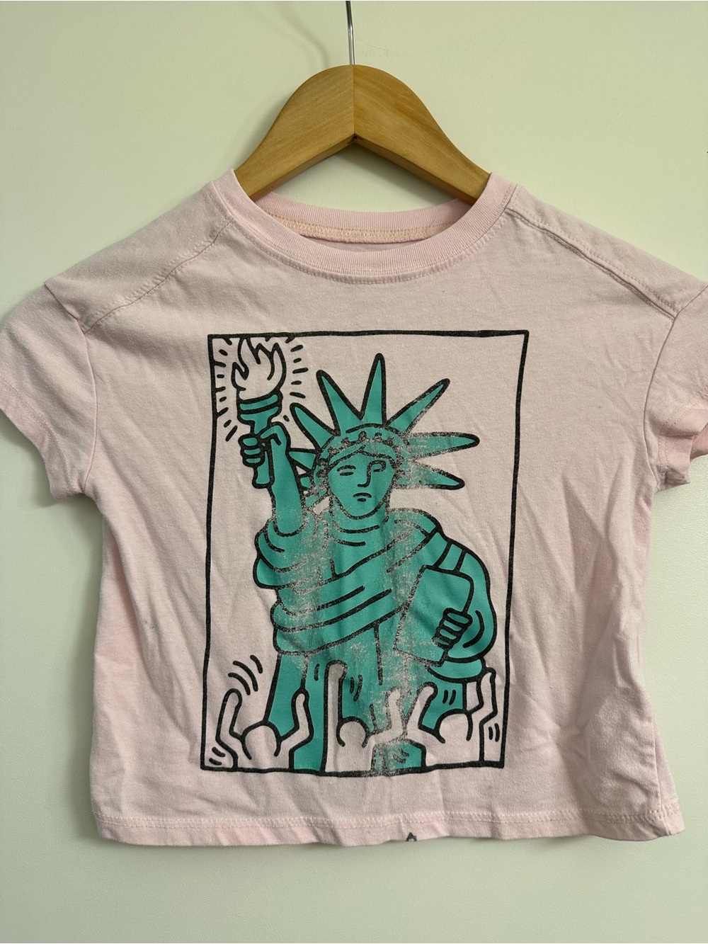 Keith Haring Lady Liberty Kids Girls T Shirt